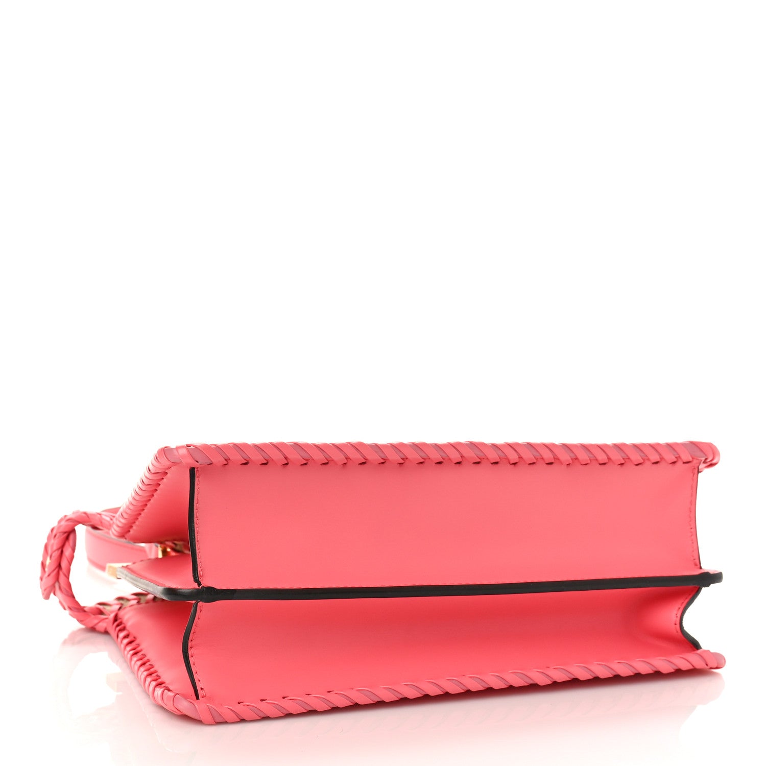 Fendi Vitello King Shiny Nappa Intreccio Small Peekaboo I SEE U Satchel Pink Dalia 4 of 9