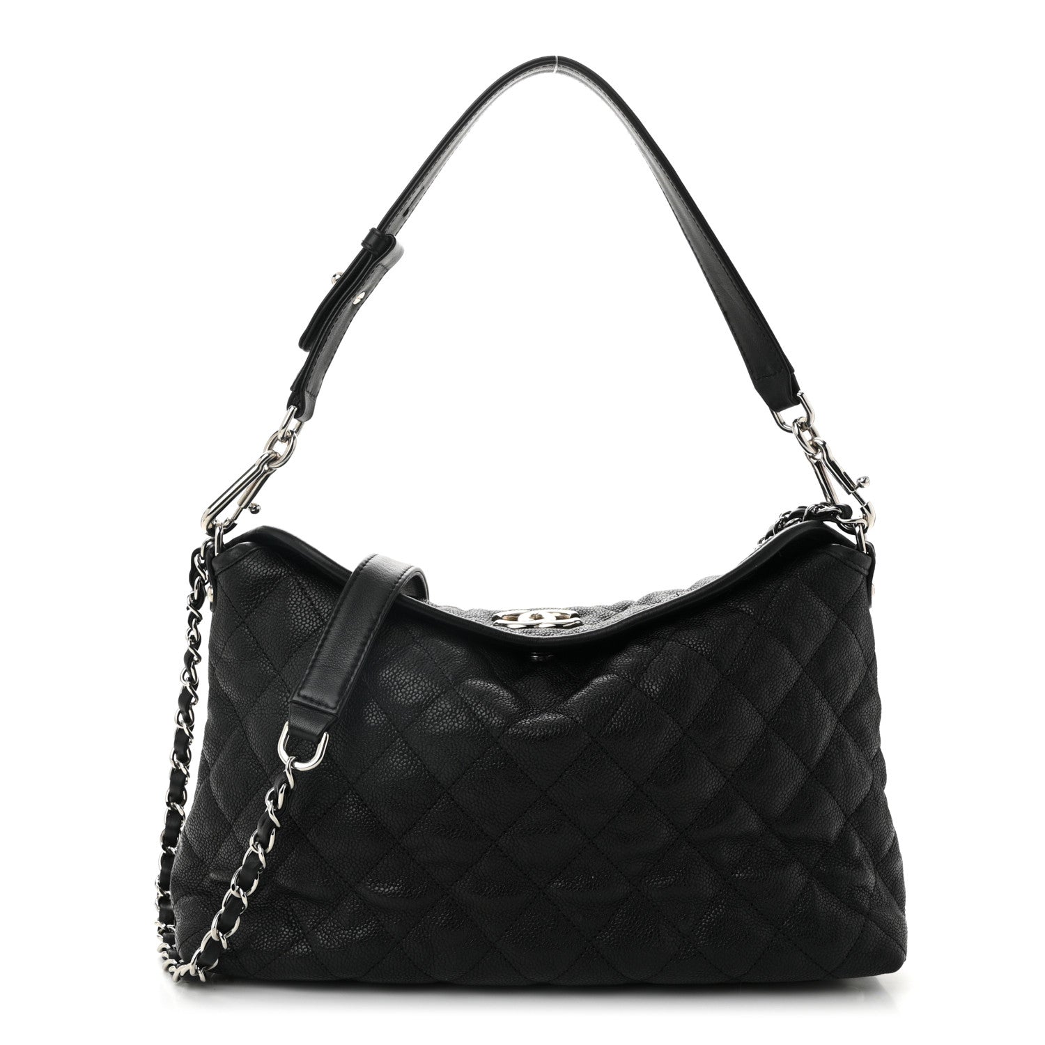 Chanel Caviar Quilted French Riviera Hobo Black 1 of 10