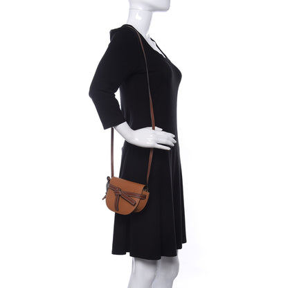 Loewe Grained Calfskin Mini Gate Crossbody Bag Caramel Pecan 2 of 10
