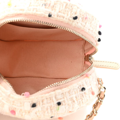 Chanel Tweed Quilted Round Clutch With Chain Multicolor 5 of 10