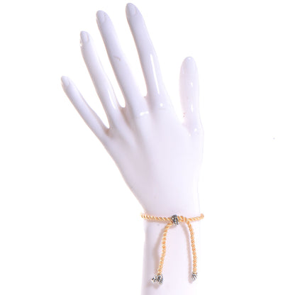 David Yurman Sterling Silver and Silk Cord Bracelet Yellow 2 of 4