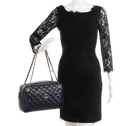 Chanel Lambskin Medium Camera Case Navy 2 of 9
