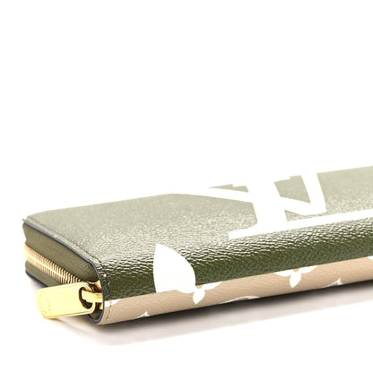 Louis Vuitton Monogram Giant Zippy Wallet Kaki White 14 of 18