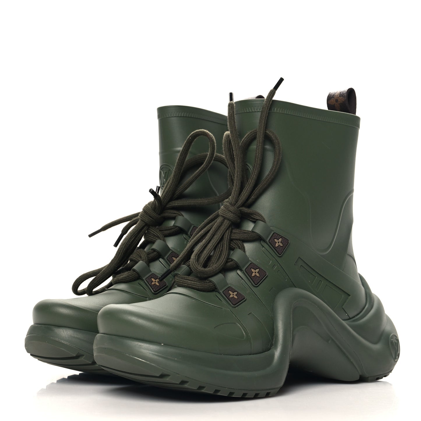 Mat Rubber Monogram LV Archlight Sneaker Boots 37 Kaki
