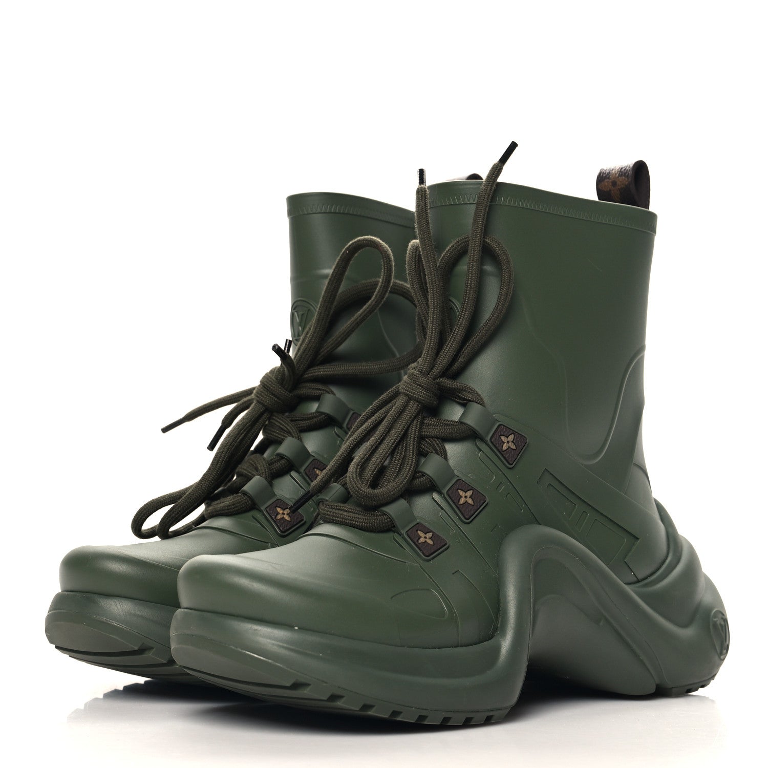 Louis Vuitton Mat Rubber Monogram LV Archlight Sneaker Boots 37 Kaki 4 of 10