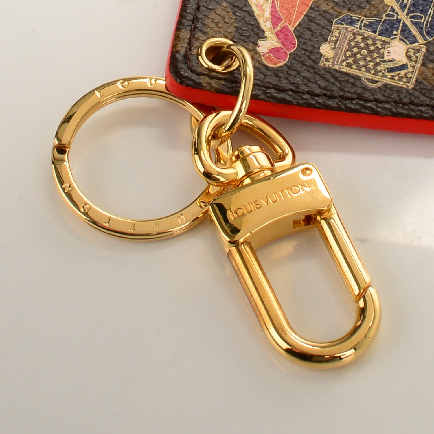 Louis Vuitton Monogram Illustre Groom Bag Charm Key Ring 3 of 6