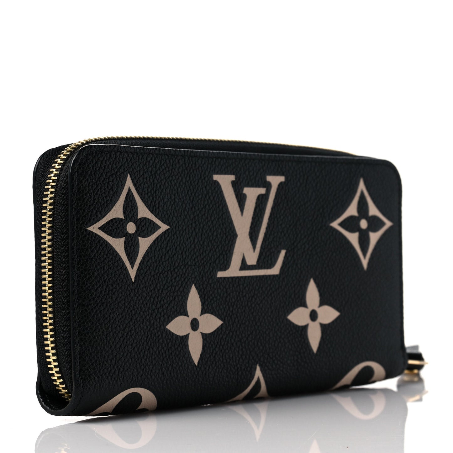 Empreinte Monogram Giant Zippy Wallet Black Beige