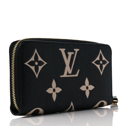 Louis Vuitton Empreinte Monogram Giant Zippy Wallet Black Beige 3 of 8