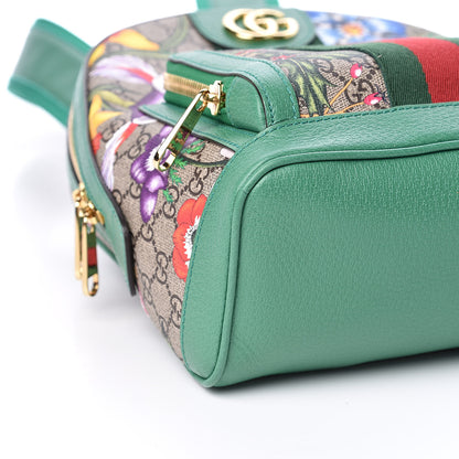 Gucci GG Supreme Monogram Flora Web Small Ophidia Day Backpack Green 9 of 12