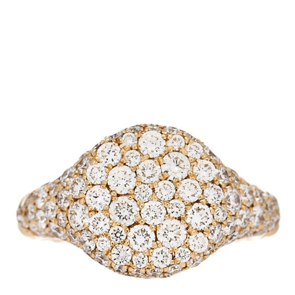 David Yurman 18K Yellow Gold Diamond Petite Pave Chevron Pinky Ring 42 2.25 1 of 6