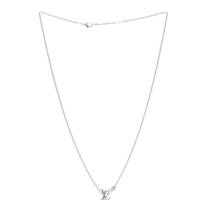 Louis Vuitton 18K White Gold Diamond Idylle Blossom LV Pendant Necklace 3 of 4