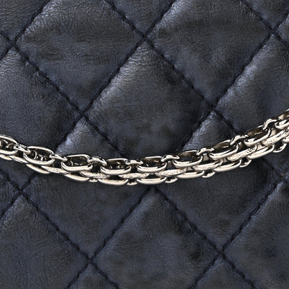 Chanel Metallic Aged Calfskin Quilted 2.55 Reissue 226 Flap Blue 8 of 10
