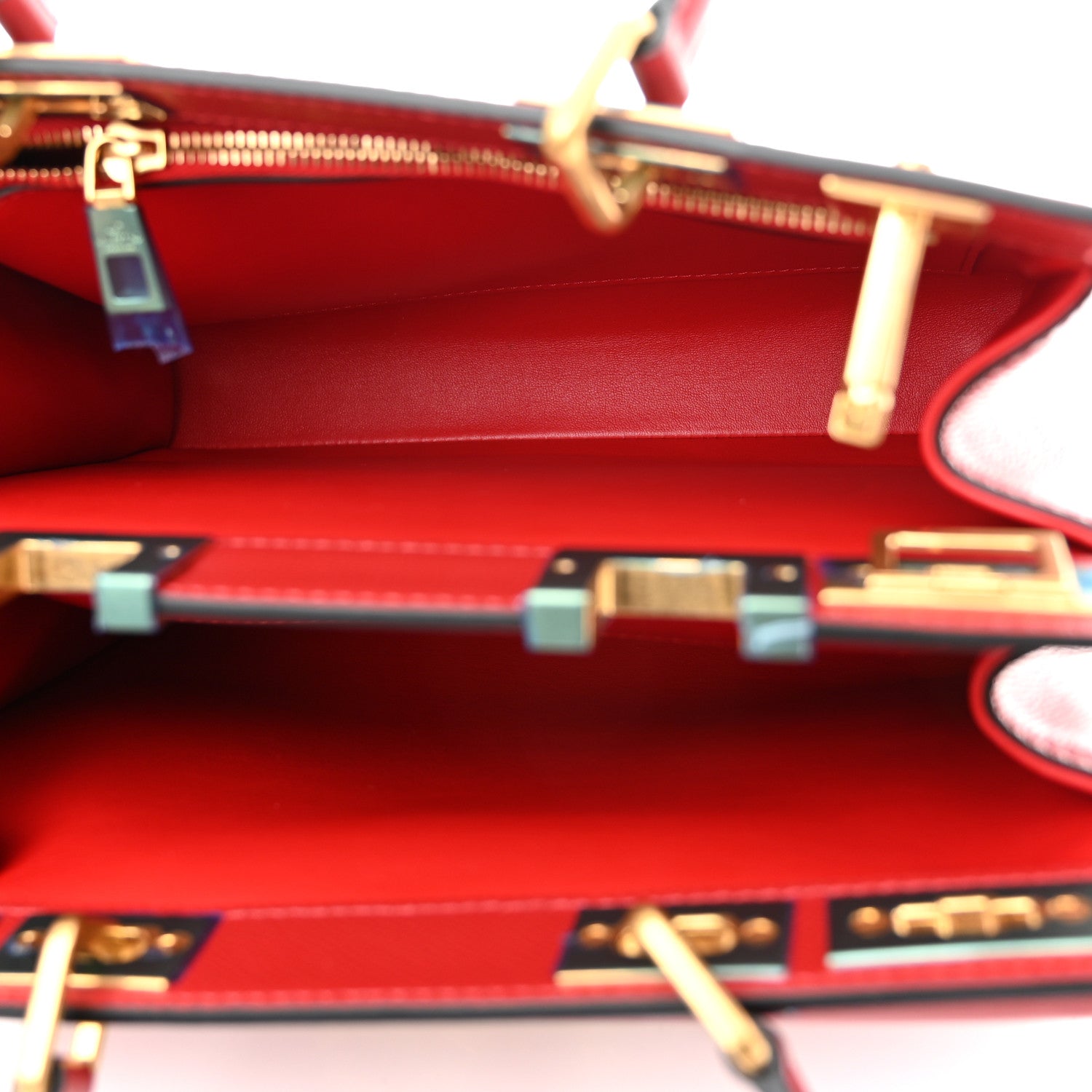 Valentino Garavani Grainy Calfskin Mini Rockstud Alcove Top-Handle Bag Rouge Pur 5 of 10