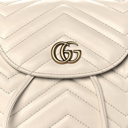 Gucci Calfskin Matelasse GG Marmont Flap Backpack White 10 of 10