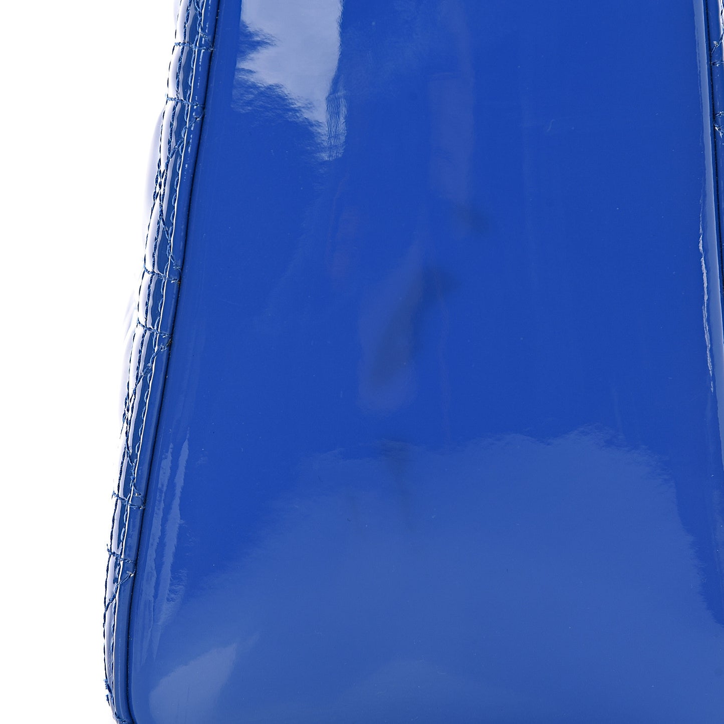 Patent Cannage Large Lady Dior Blue