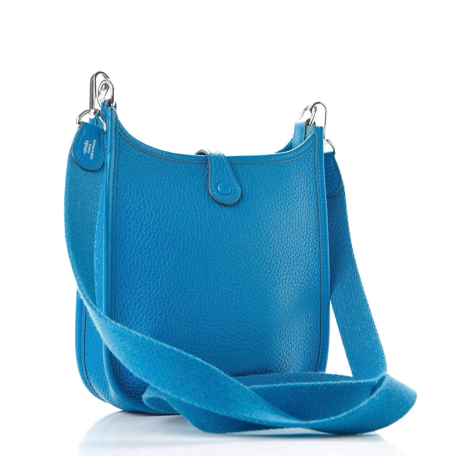 Hermes Taurillon Clemence Amazone Evelyne TPM Bleu Hydra 2 of 9