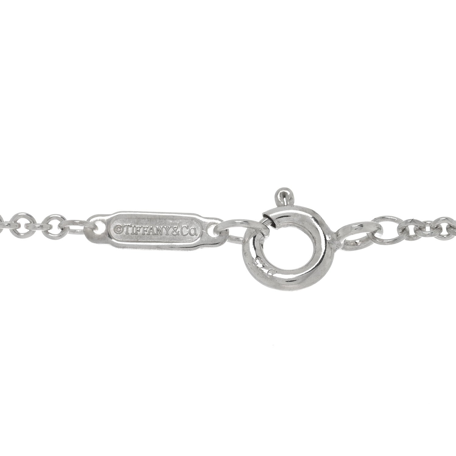 Tiffany Sterling Silver Diamond Price Tag Pendant Necklace 4 of 4