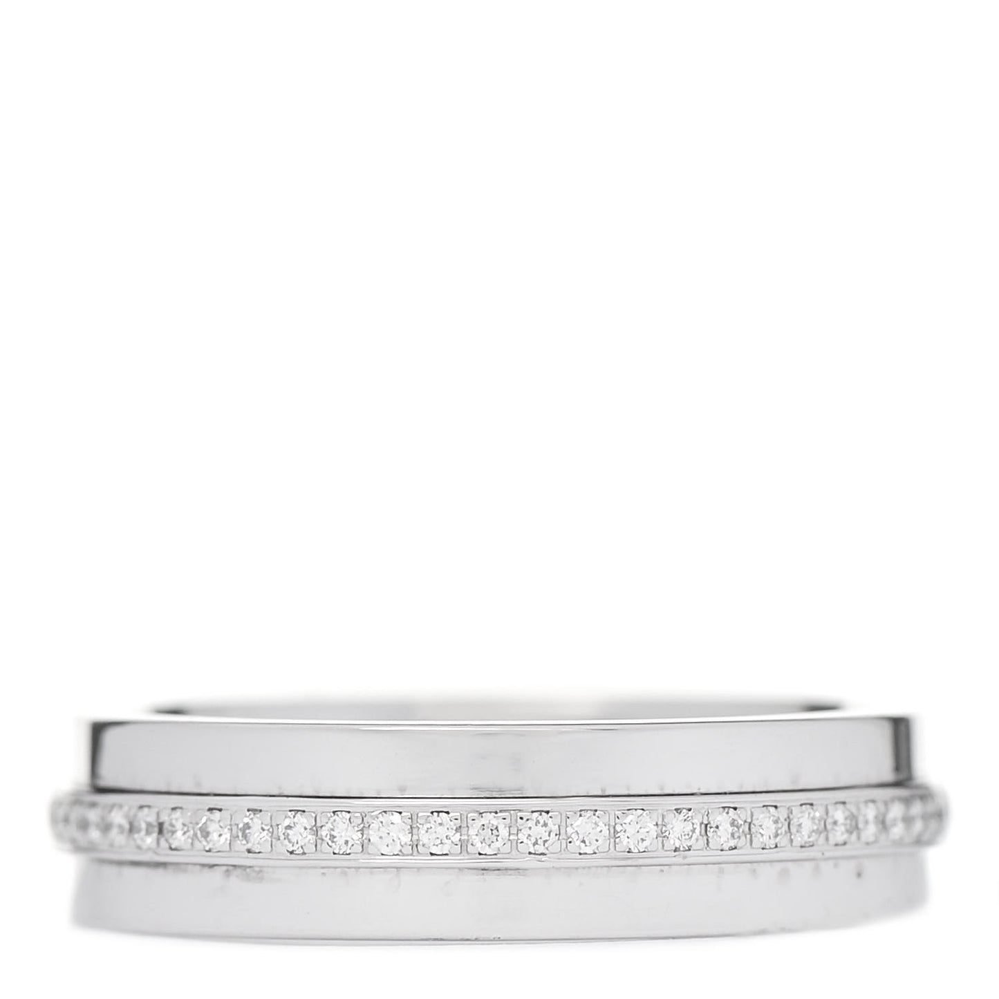18K White Gold Diamond T Two Narrow Ring 47 4