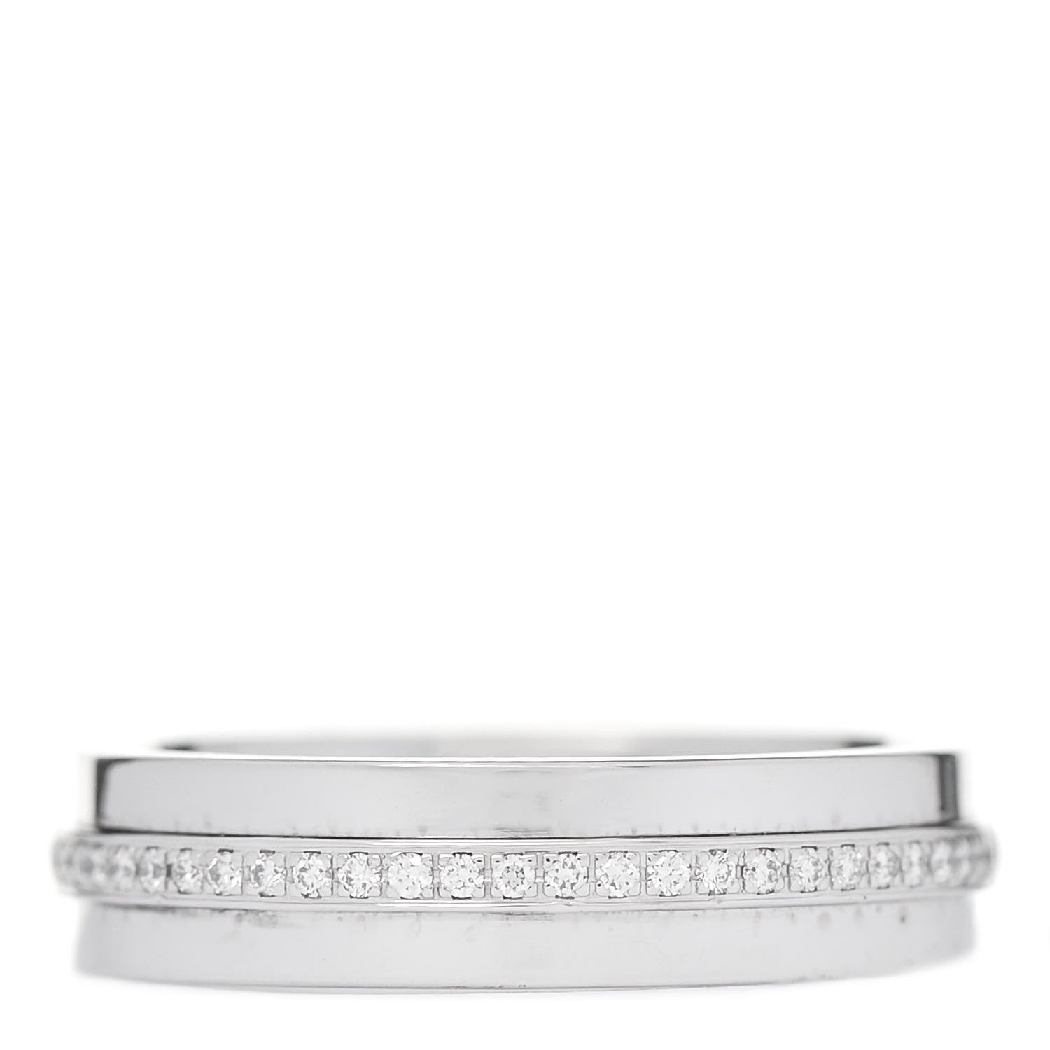 Tiffany 18K White Gold Diamond T Two Narrow Ring 47 4 3 of 4