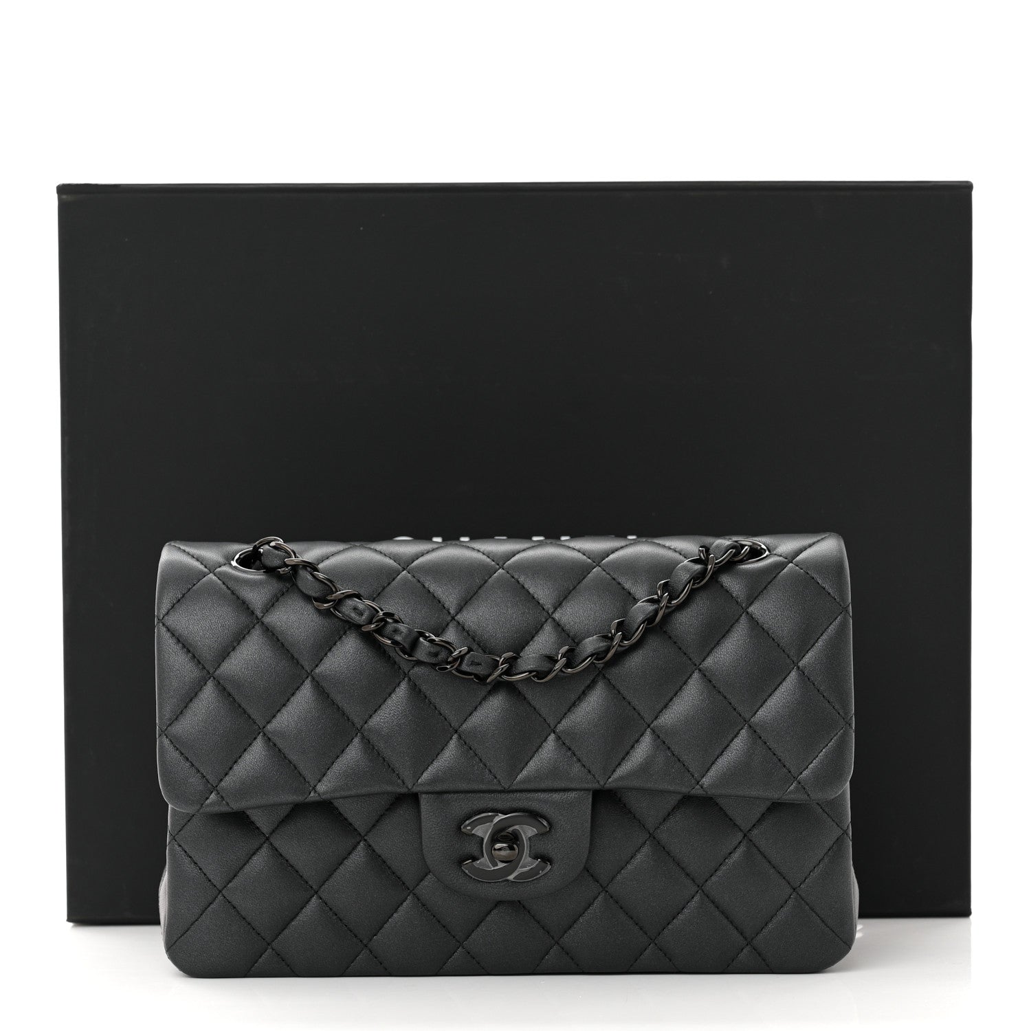 Chanel Lambskin Quilted Small Double Flap So Black 11 of 11