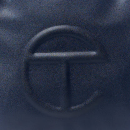 Telfar Vegan Leather Medium Shopping Bag Navy 8 of 10