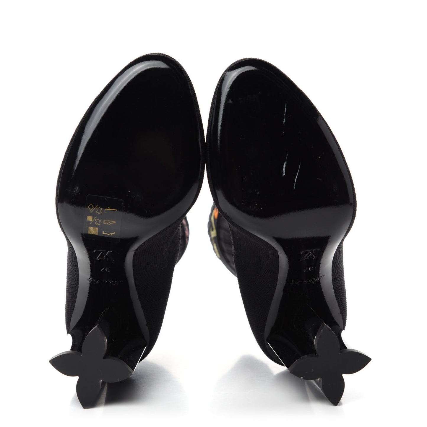 Stretch Fabric New Wave Silhouette Ankle Boots 37 Black