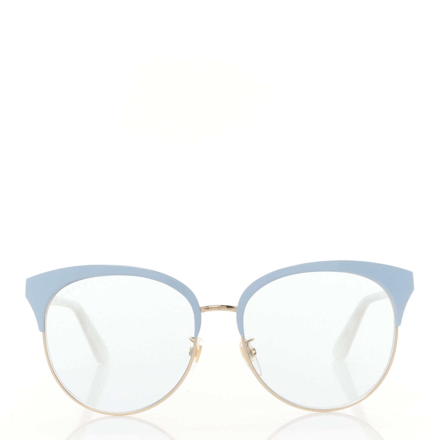 Round Metal GGG0246 Sunglasses Light Blue