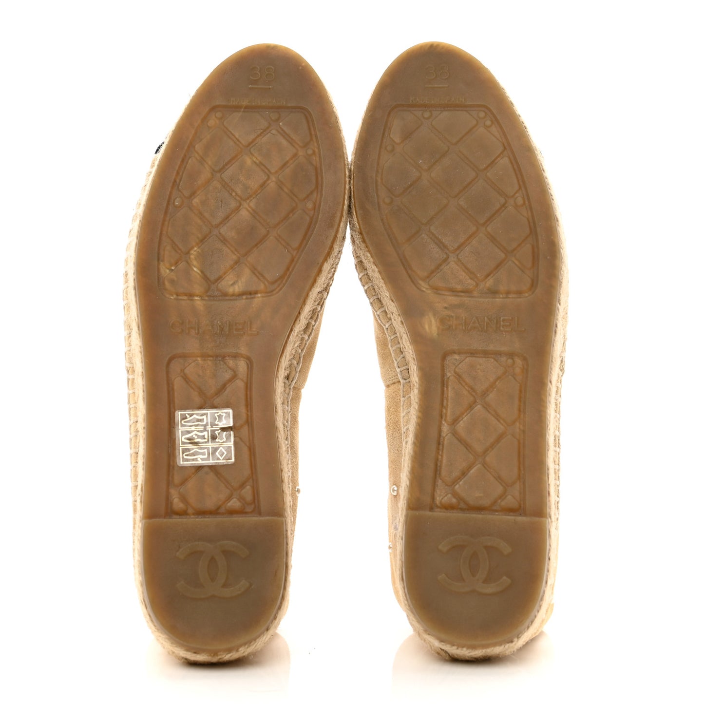 Suede Pearl CC Espadrilles 38 Beige Black