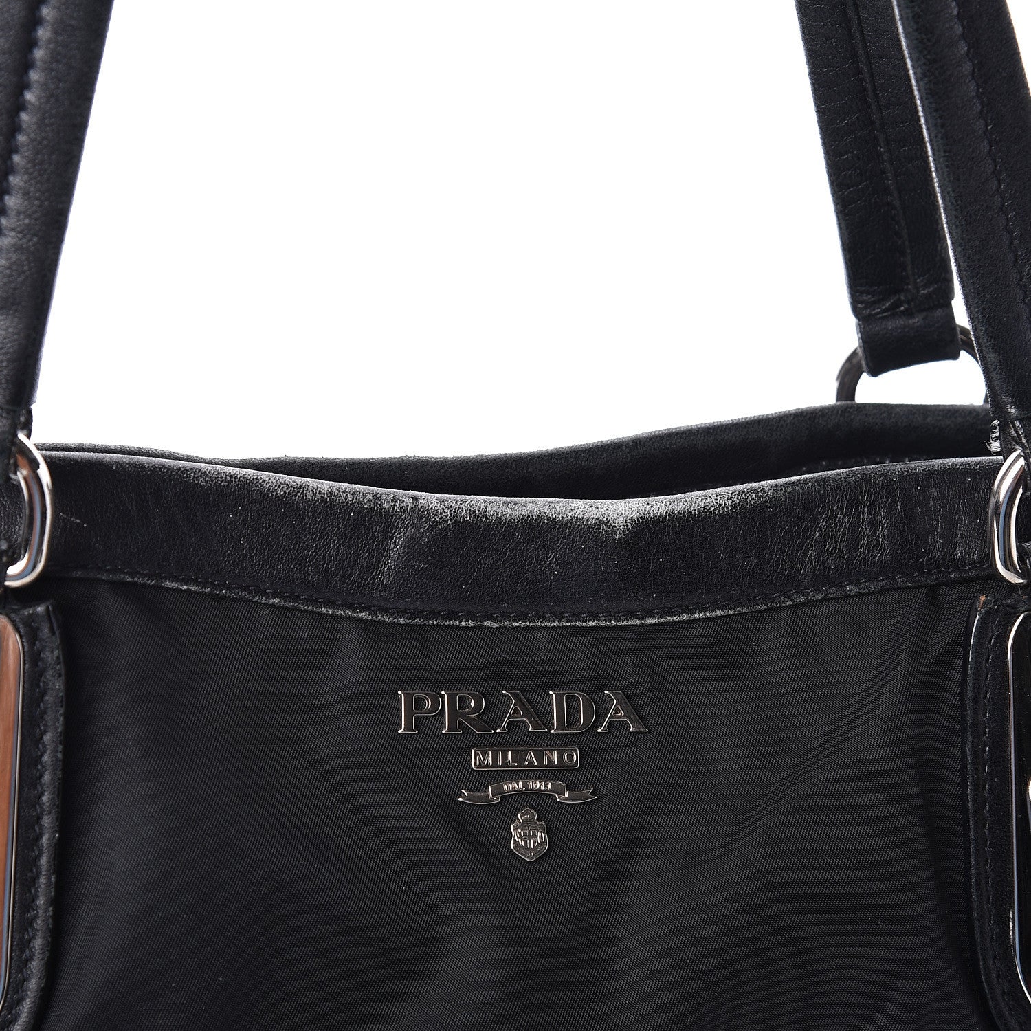Prada Tessuto Nylon Zip Around Shoulder Bag Black 7 of 11