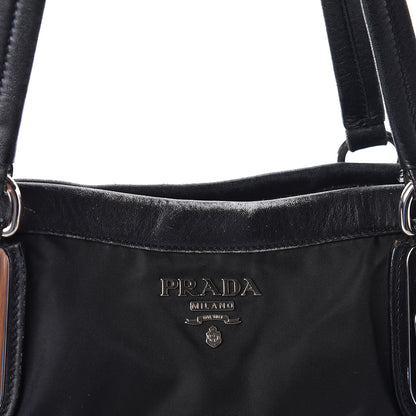 Prada Tessuto Nylon Zip Around Shoulder Bag Black 7 of 11