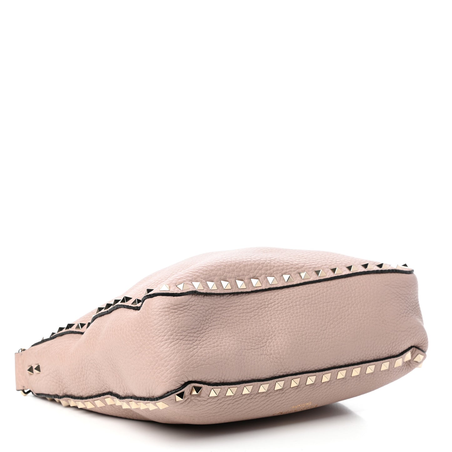 Pebbled Calfskin Small Rockstud Flip-Lock Messenger Bag Poudre