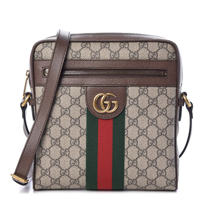 Gucci GG Supreme Monogram Web Small Ophidia Messenger Bag Brown 1 of 10