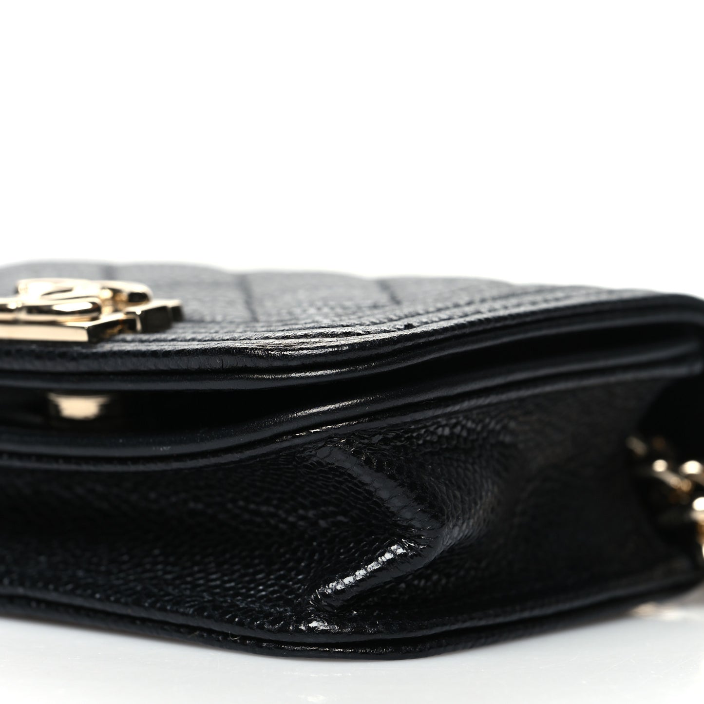 Caviar Quilted Boy Flap Waist Belt Bag Black
