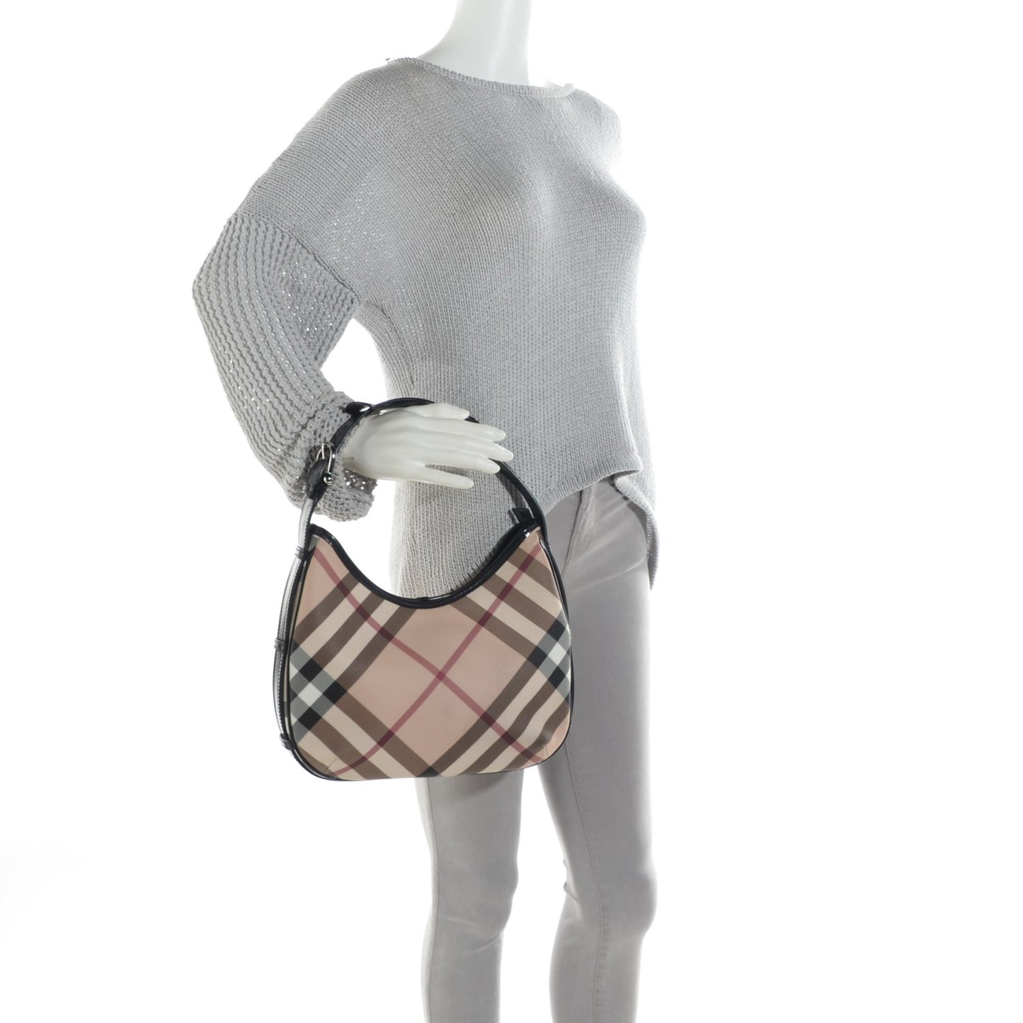 Nova Check Shoulder Bag Black