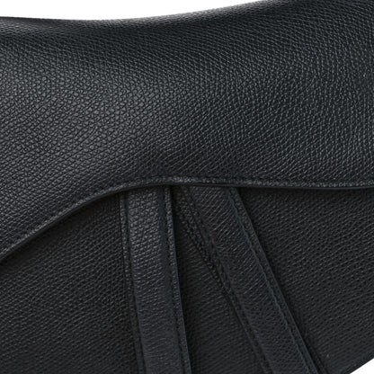 Christian Dior Grained Calfskin Saddle Bag Black 8 of 10