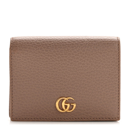Gucci Dollar Calfskin GG Marmont Card Case Box Porcelain Rose 1 of 12