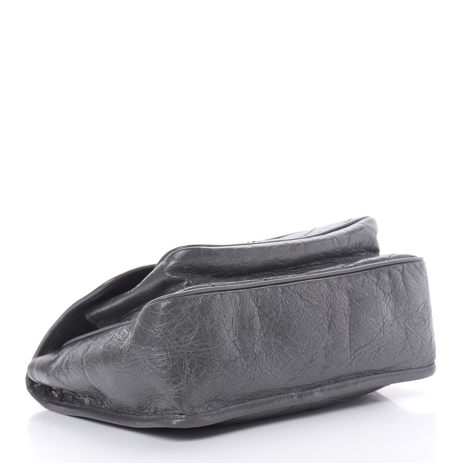 Saint Laurent Crinkled Calfskin Matelasse Monogram Medium Niki Chain Satchel Storm 4 of 12