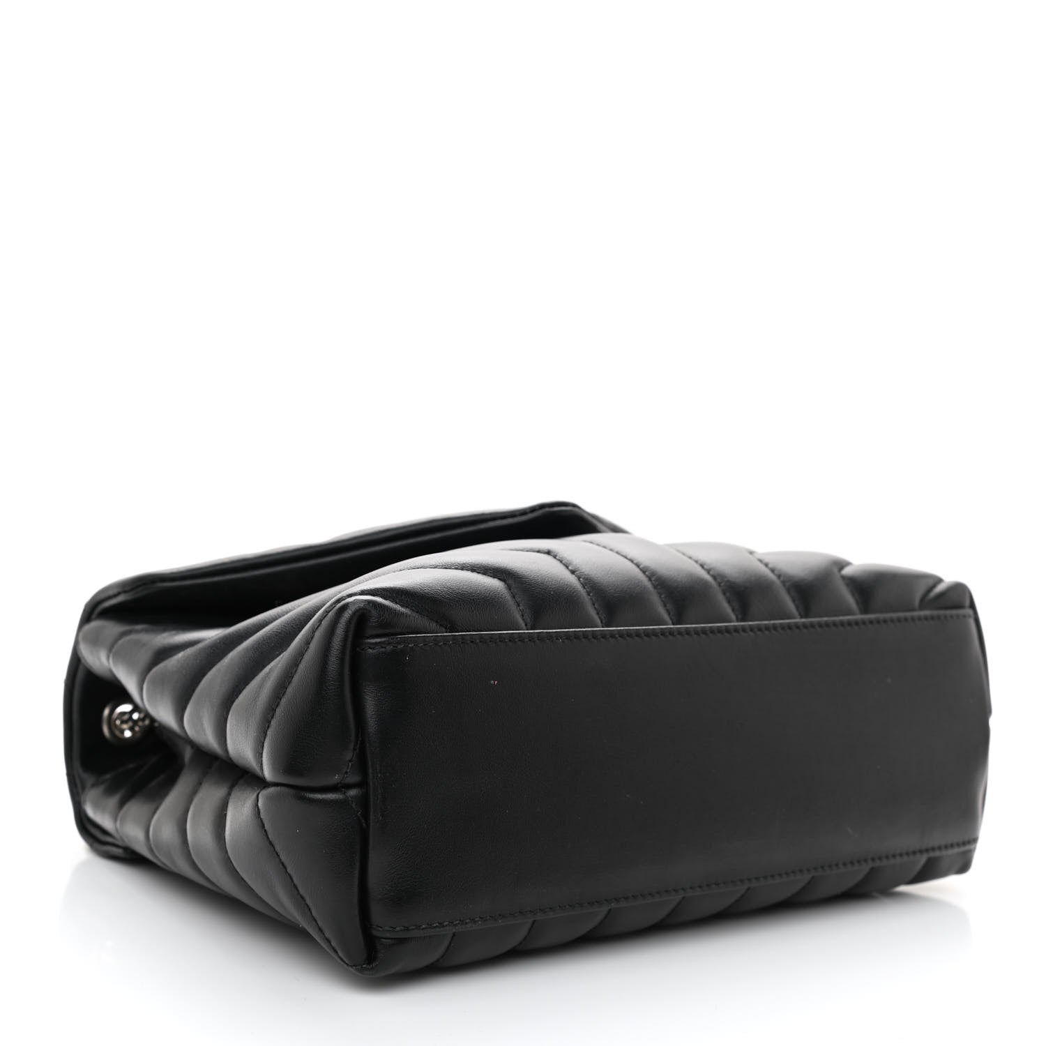 Saint Laurent Calfskin Y Quilted Monogram Small Loulou Chain Satchel Black 4 of 11