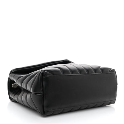 Saint Laurent Calfskin Y Quilted Monogram Small Loulou Chain Satchel Black 4 of 11