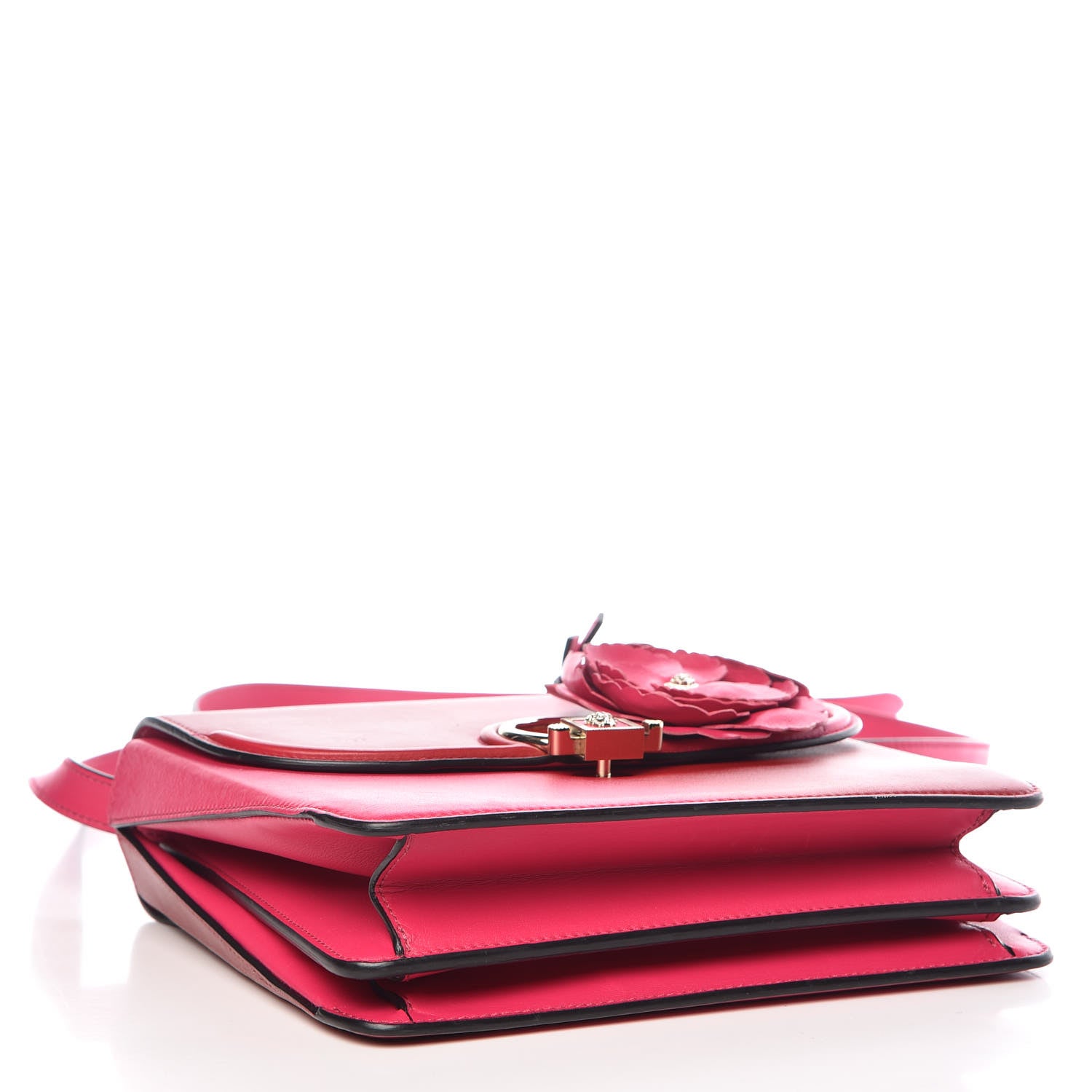 Versace Calfskin Medium DV One Satchel Pink Red 5 of 17