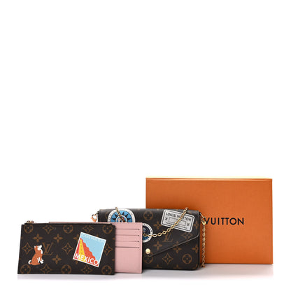 Louis Vuitton Monogram My LV World Tour Pochette Felicie Chain Wallet Rose Ballerine 10 of 10