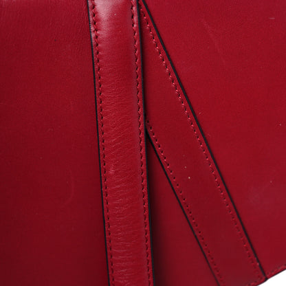Christian Dior Calfskin Saddle Bag Scarlet 10 of 13
