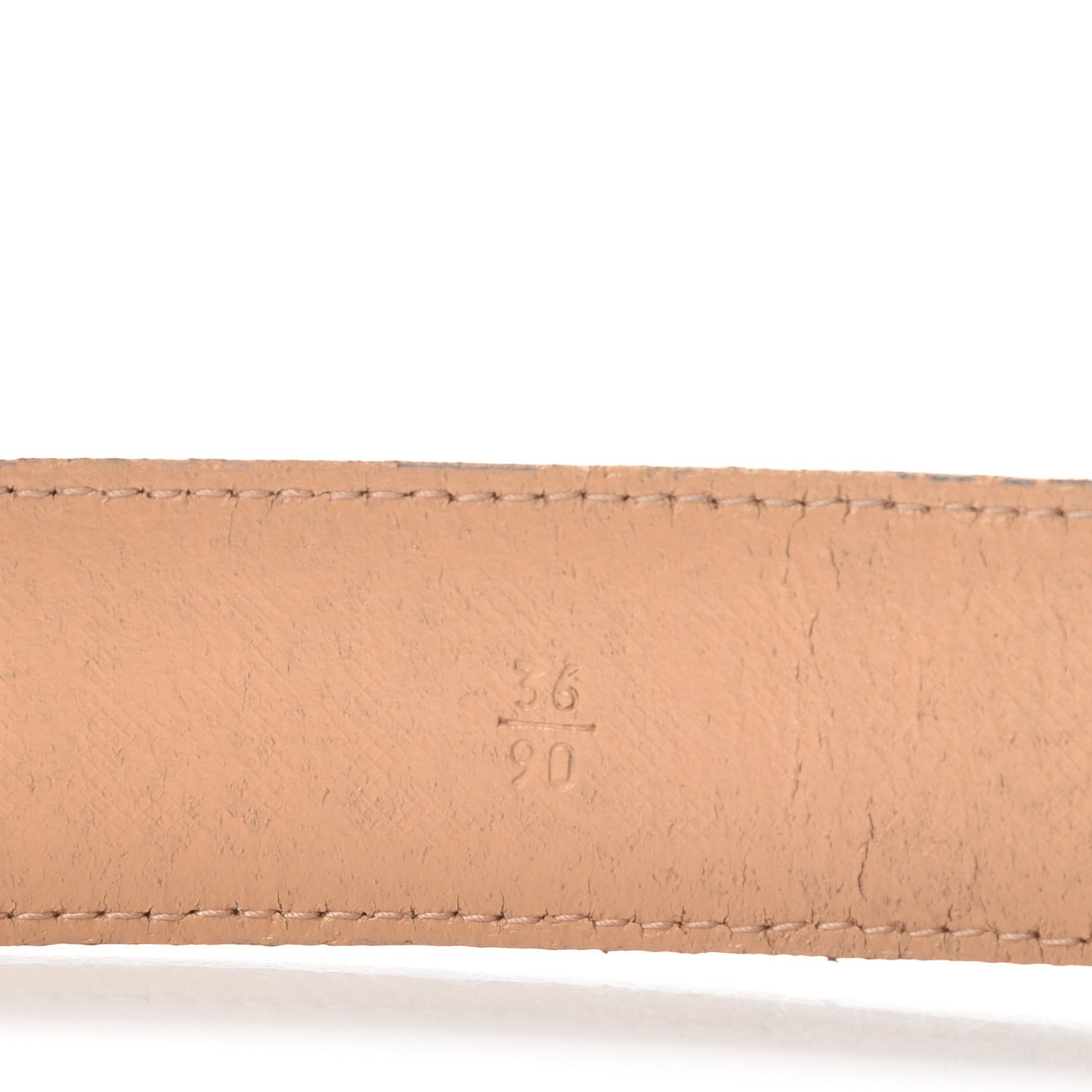 Calfskin FF Embossed Belt 90 36 Beige