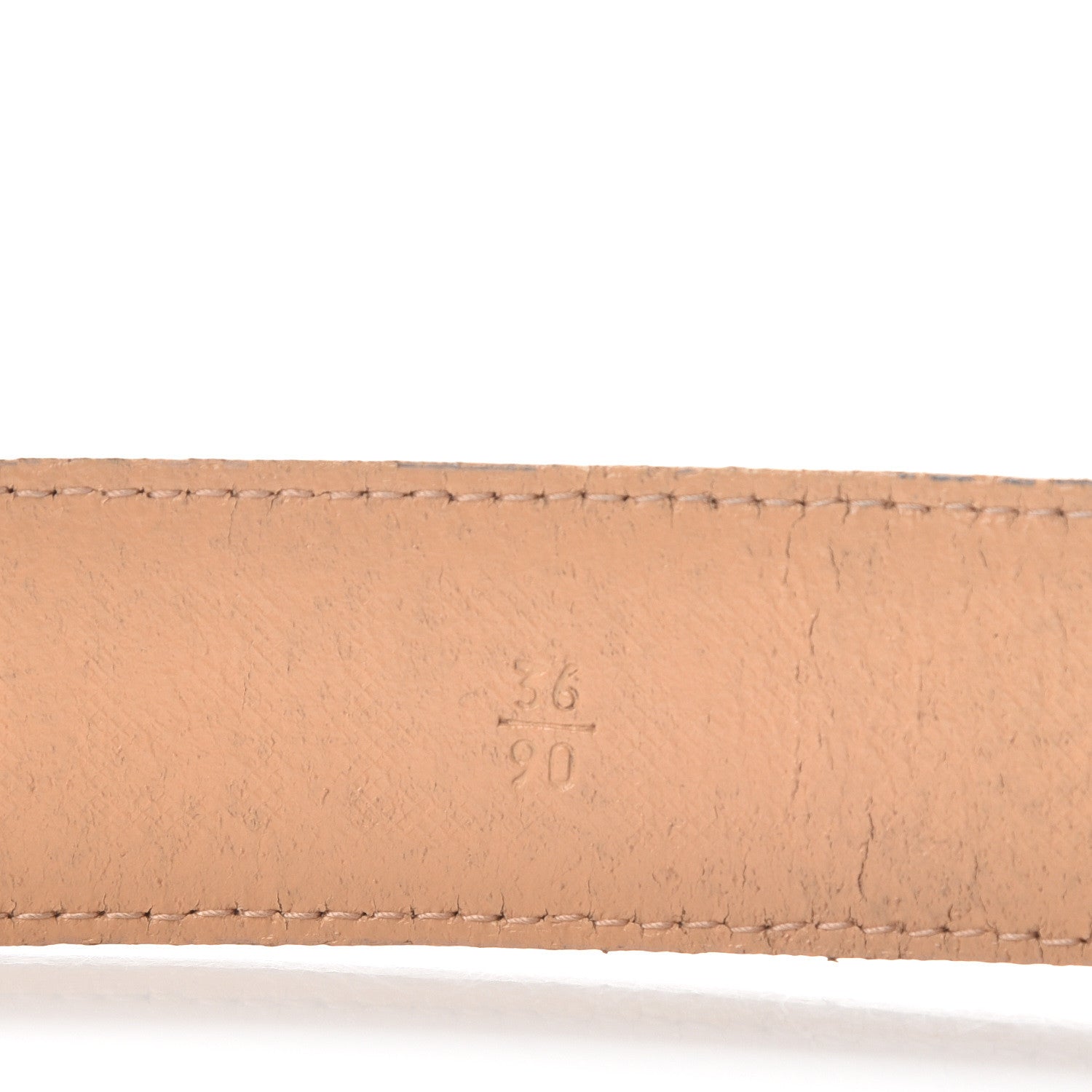 Fendi Calfskin FF Embossed Belt 90 36 Beige 7 of 8