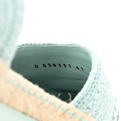 Chanel Embroidery Grosgrain CC Espadrilles 41 Light Blue Black 8 of 12