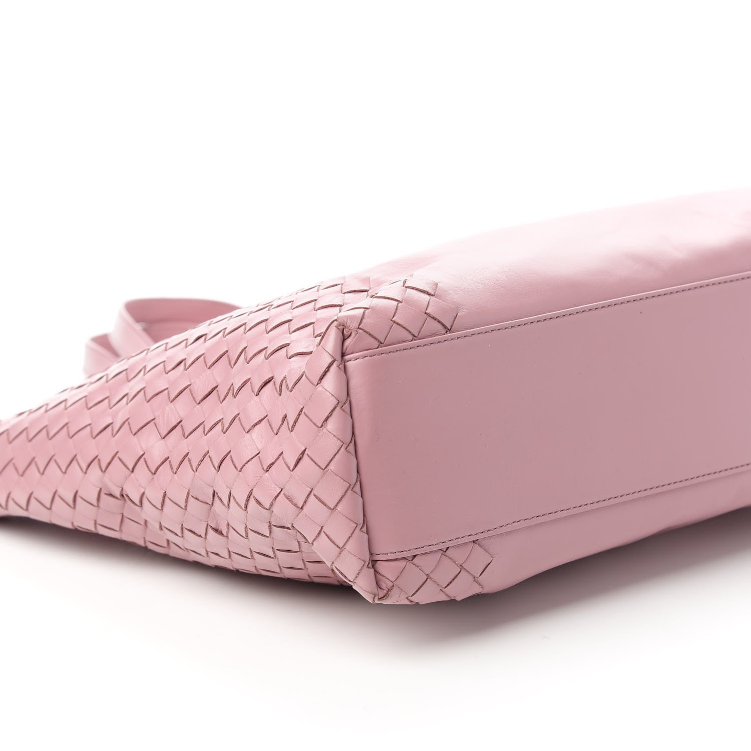 Bottega Veneta Calfskin Leggero Intrecciato Tote Mallow 6 of 10