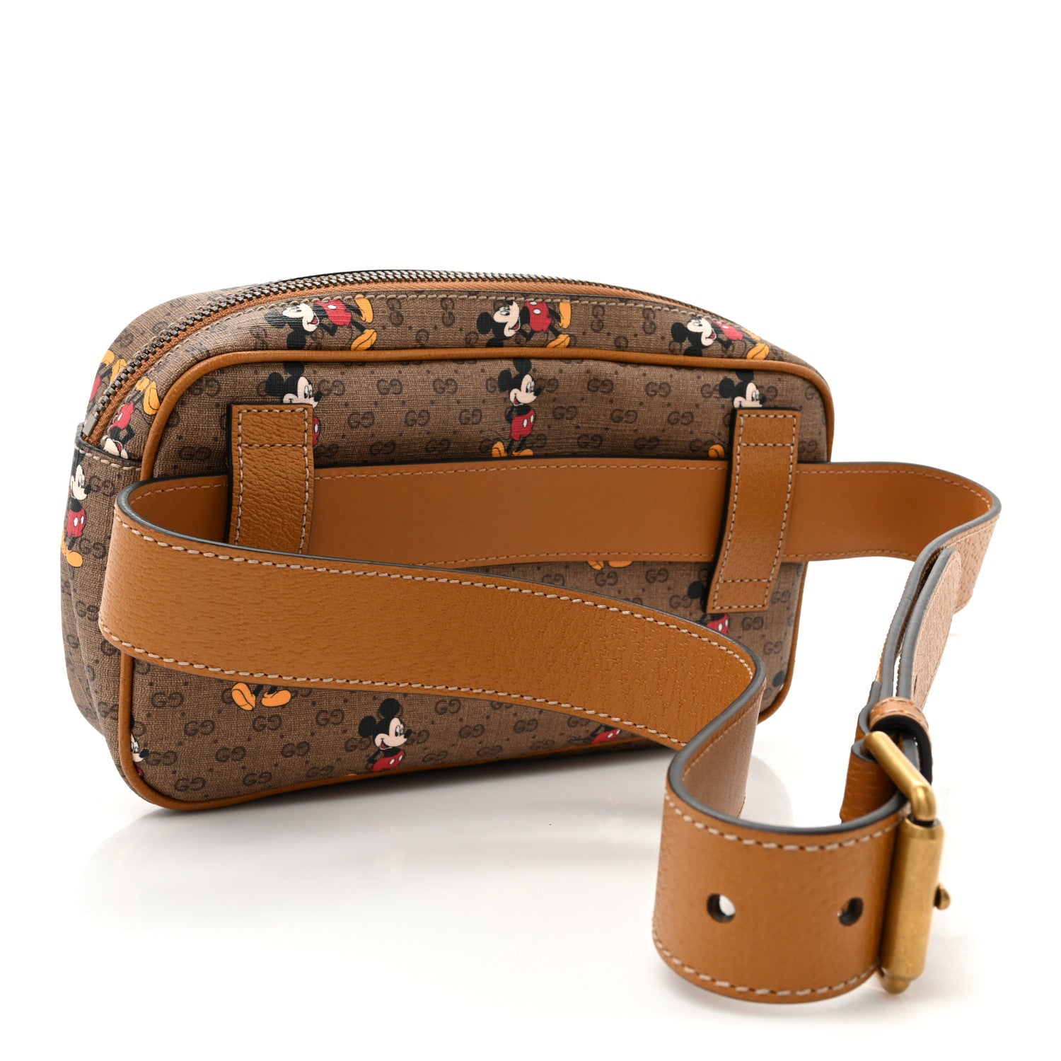 Gucci X DISNEY Mini Vintage GG Supreme Monogram Mickey Mouse Small Belt Bag 100 40 Beige Vintage Sun Oil 3 of 10