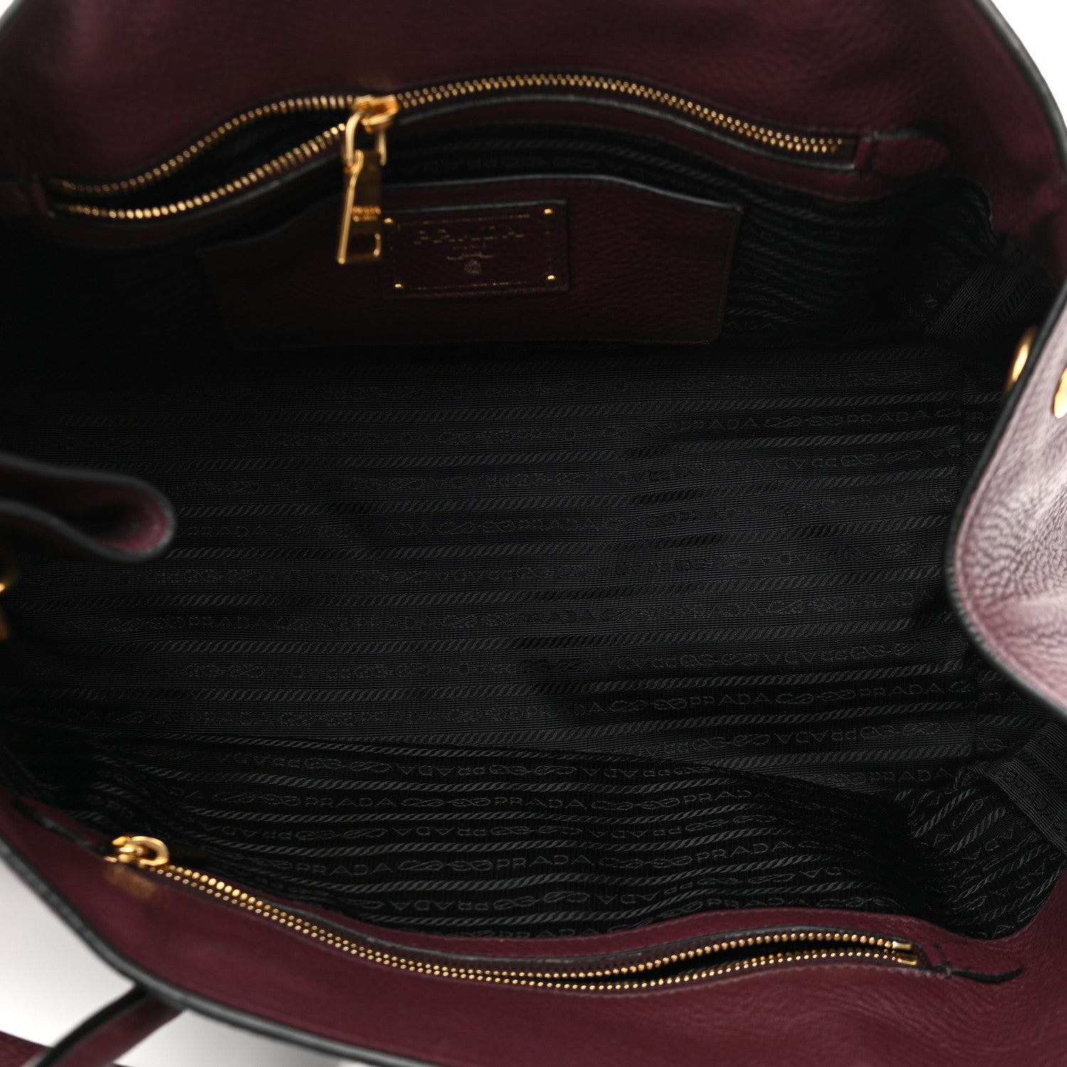 Prada Vitello Daino Tote Granato 4 of 10