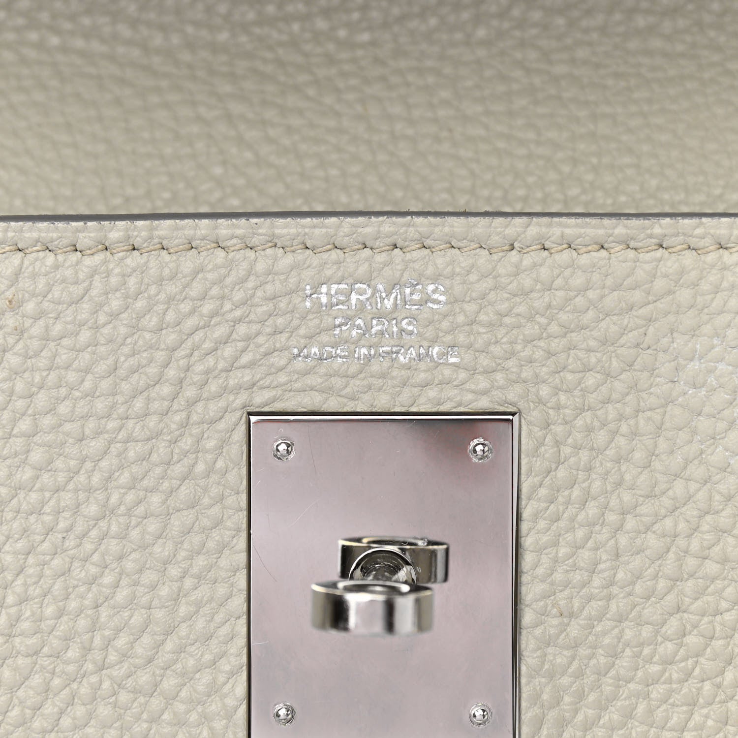 Hermes Taurillon Clemence Kelly Retourne 32 Gris Perle 6 of 13