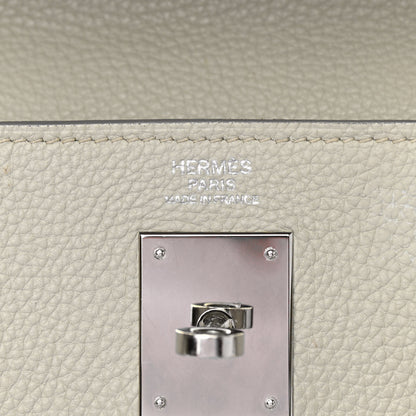 Hermes Taurillon Clemence Kelly Retourne 32 Gris Perle 6 of 13
